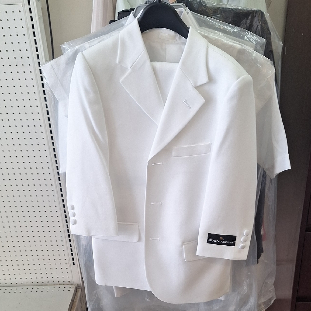 Stacy Adams White Tuxedo Blazer Modern Minimalist Design